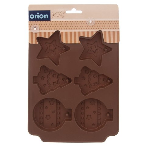Grupa Orion Sp. z o.o. Forma do Ciastek Świąteczna ORION SILLINIE Silikonowa 23 x 17 cm 6 szt.