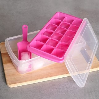 Grupa Orion Sp. z o.o. Forma do Kostek Lodu EXCELLENT Pojemnik Łopatka Silikonowe Dno 18 szt.