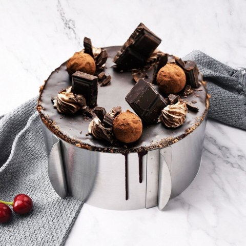 Grupa Orion Sp. z o.o. Forma do Pieczenia Regulowana Stalowa do Ciast Tortów Solidna ORION 16-30cm