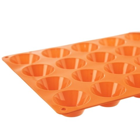 Grupa Orion Sp. z o.o. Forma do Pieczenia 20 Muffinek Babeczek Silikonowa Brązowa ORION 29x23,5 cm