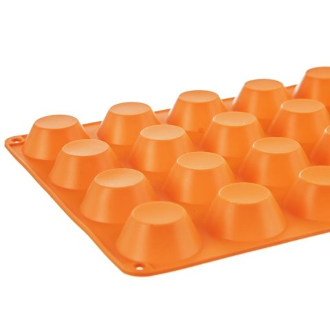 Grupa Orion Sp. z o.o. Forma do Pieczenia 20 Muffinek Babeczek Silikonowa Brązowa ORION 29x23,5 cm