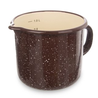 Grupa Orion Sp. z o.o. Garnek z Miarką 1,2 L Kubek Emaliowany Retro ORION 12 cm
