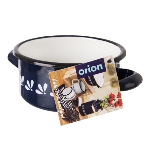 Grupa Orion Sp. z o.o. Garnek Emaliowany Niebieski Modrobila ORION 12 cm, 600 ml