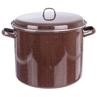 Grupa Orion Sp. z o.o. Garnek Emaliowany 20 L ORION BROWN Brązowy Duży 32 cm Indukcja