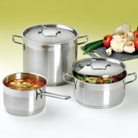 Grupa Orion Sp. z o.o. Garnek Stalowy 3,5 L ORION ANETT 18 cm z Pokrywką Indukcja Zmywarka