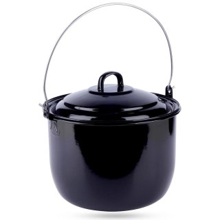 Ambiance Kociołek węgierski wiszący emaliowany z pokrywką 24 cm, 7,7 l