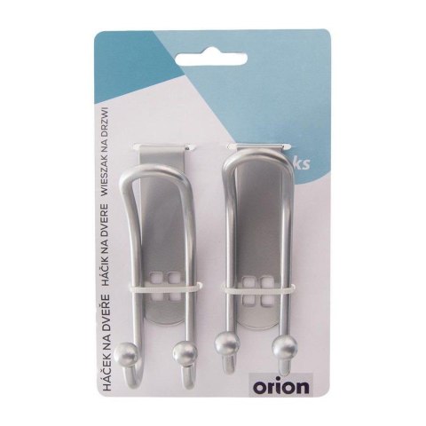 Grupa Orion Sp. z o.o. Wieszak na Drzwi Podwójny 2 szt. ORION Stal Nierdzewna 10 cm