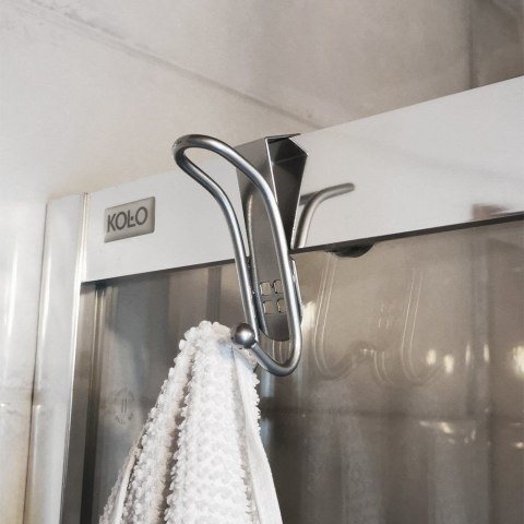 Grupa Orion Sp. z o.o. Wieszak na Drzwi Podwójny 2 szt. ORION Stal Nierdzewna 10 cm