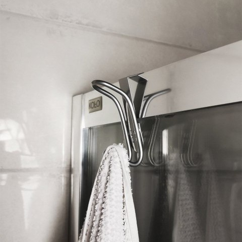 Grupa Orion Sp. z o.o. Wieszak na Drzwi Podwójny 2 szt. ORION Stal Nierdzewna 10 cm