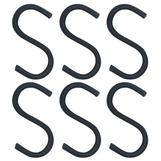 Grupa Orion Sp. z o.o. Haczyki na Reling ORION RADKA Czarne 6 szt. 7,5 cm Loft Kuchnia