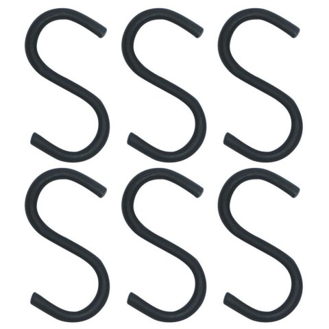 Grupa Orion Sp. z o.o. Haczyki na Reling ORION RADKA Czarne 6 szt. 7,5 cm Loft Kuchnia