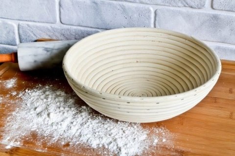 Grupa Orion Sp. z o.o. Koszyk do Wyrastania Ciasta na Chleb Bochenek Rattanowy Solidny ORION 21 cm