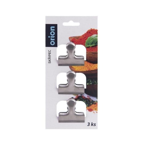 Grupa Orion Sp. z o.o. Klipsy do Torebek ORION Stal Nierdzewna 3 szt. 4 cm Szczelne