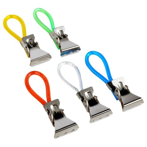 Grupa Orion Sp. z o.o. Klipsy na Ręczniki EXCELLENT 5 szt. Metalowe Wielokolorowe do Kuchni