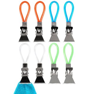 Grupa Orion Sp. z o.o. Klipsy na Ręczniki VILDE 8 szt. Metalowe Wieszaki Uniwersalne