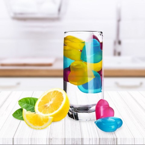 Grupa Orion Sp. z o.o. Kostki Lodowe Wielorazowe Kształt Serce 20 Sztuk ORION Nie Rozcieńczają