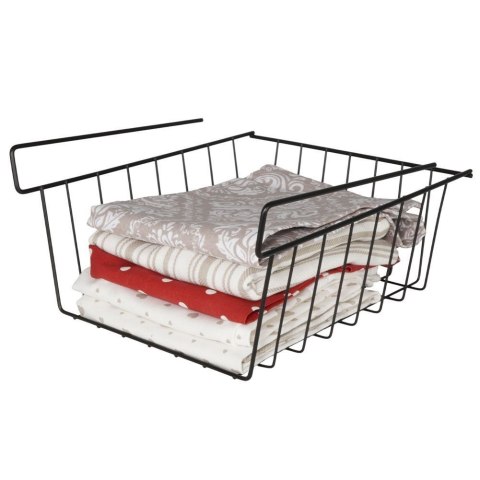 Grupa Orion Sp. z o.o. Koszyk Podwieszany pod Półkę Metalowy Czarny 27,5 x 25 x 14 cm VILDE