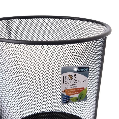 Grupa Orion Sp. z o.o. Kosz na Śmieci Biurowy Metalowy Czarny 26 x 28cm ORION Wytrzymały i Pojemny
