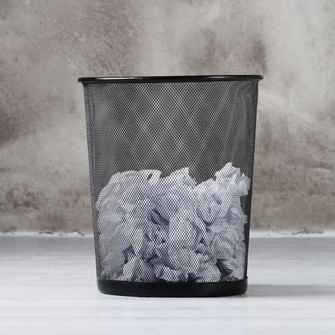 Grupa Orion Sp. z o.o. Kosz na Śmieci Biurowy Metalowy Czarny 26 x 28cm ORION Wytrzymały i Pojemny