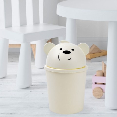 Grupa Orion Sp. z o.o. Kosz na Śmieci Miś Kremowy 1,5 L ORION Wytrzymały i Pojemny