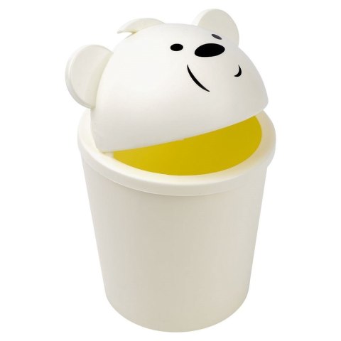 Grupa Orion Sp. z o.o. Kosz na Śmieci Miś Kremowy 1,5 L ORION Wytrzymały i Pojemny
