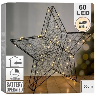 Vilde Gwiazda świecąca czarna 60 LED 50 cm