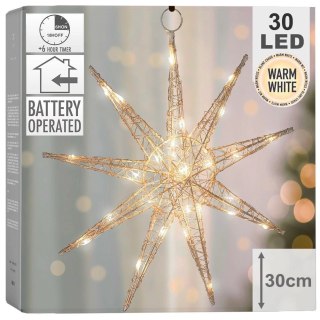 Vilde Gwiazda świecąca złota 30 LED 30 cm