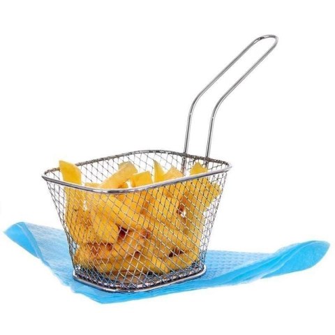 Grupa Orion Sp. z o.o. Koszyk na Frytki Srebrny 19 x 8 x 13,5 cm ORION Uniwersalny ze Stali