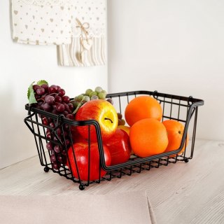 Grupa Orion Sp. z o.o. Koszyk na Owoce i Warzywa Metalowy Czarny VILDE Uniwersalny