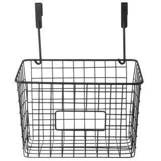 Grupa Orion Sp. z o.o. Koszyk Zawieszany na Drzwi Szafki Metalowy Czarny Radka 25x16x30 cm