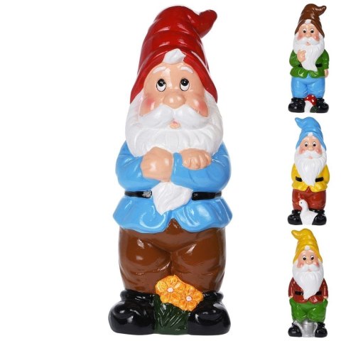 Krasnal ogrodowy kolorowy ozdoba do ogrodu figurka ogrodowa 30 cm