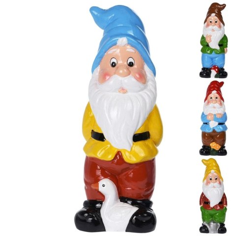 Krasnal ogrodowy kolorowy ozdoba do ogrodu figurka ogrodowa 30 cm