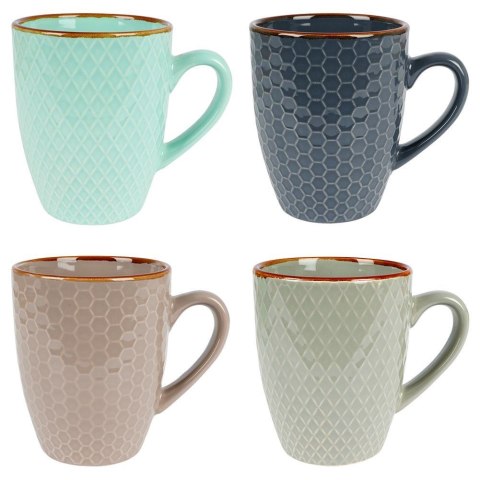 Grupa Orion Sp. z o.o. Kubek ceramiczny do picia kawy herbaty na prezent zestaw komplet kubków 4 sztuki 270 ml