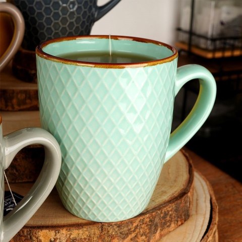 Grupa Orion Sp. z o.o. Kubek ceramiczny do picia kawy herbaty na prezent zestaw komplet kubków 4 sztuki 270 ml
