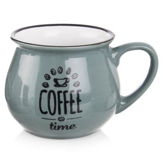 Grupa Orion Sp. z o.o. Kubek ceramiczny z uchem do kawy herbaty szary 320 ml
