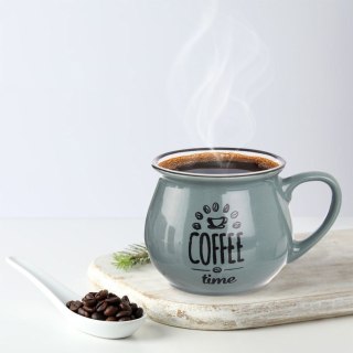 Grupa Orion Sp. z o.o. Kubek ceramiczny z uchem do kawy herbaty szary 320 ml
