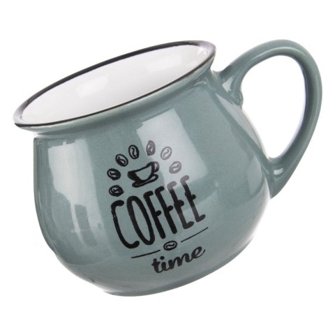 Grupa Orion Sp. z o.o. Kubek ceramiczny z uchem do kawy herbaty szary 320 ml