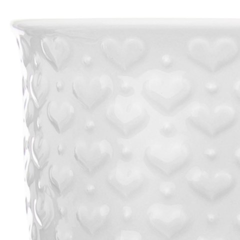 Grupa Orion Sp. z o.o. Kubek do Kawy i Herbaty Duży Ceramiczny 580 ml ORION Biały z Serduszkami