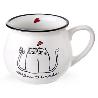 Grupa Orion Sp. z o.o. Kubek Ceramiczny Koty 300 ml ORION Łatwy w Czyszczeniu i Pojemny
