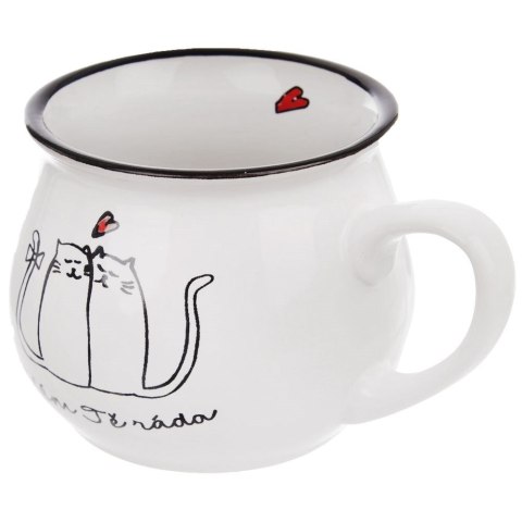 Grupa Orion Sp. z o.o. Kubek Ceramiczny Koty 300 ml ORION Łatwy w Czyszczeniu i Pojemny