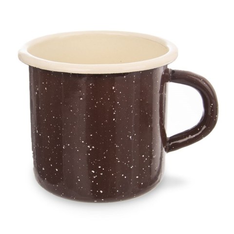 Grupa Orion Sp. z o.o. Kubek Garnuszek Emaliowany Stalowy Tradycyjny Retro Brązowy ORION 400 ml