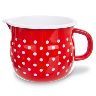 Grupa Orion Sp. z o.o. Kubek Emaliowany Czerwony w Grochy TECKA 1,9 L