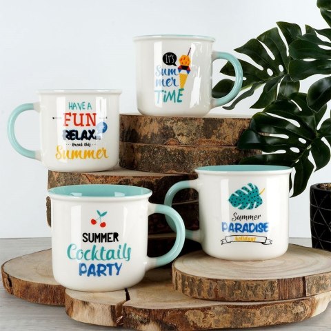 VLACHOS BROS S.A IMPORTS (NAVA),Valantis Vlachos Kubek Porcelanowy 380 ml NAVA Summer Cocktails Party Miętowy Uchwyt