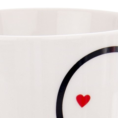 Grupa Orion Sp. z o.o. Kubek Porcelanowy 380 ml ORION Serce Biały Dekor do Zmywarki Mikrofalówki