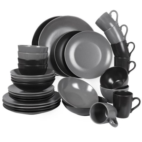 Grupa Orion Sp. z o.o. Kubek z uchem do picia kawy herbaty napojów ceramiczny czarny ALFA 350 ml