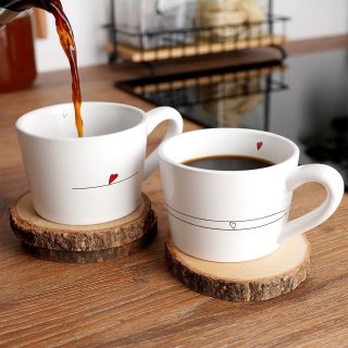 Grupa Orion Sp. z o.o. Kubki Ceramiczne Serduszka Dekoracyjne Ozdobne ORION 200 ml 2 szt.
