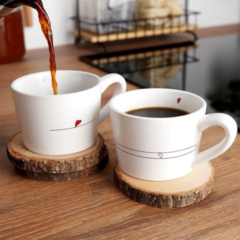 Grupa Orion Sp. z o.o. Kubki Ceramiczne Serduszka Dekoracyjne Ozdobne ORION 200 ml 2 szt.