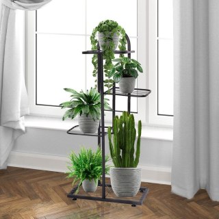 Grupa Orion Sp. z o.o. Kwietnik Stojak na Kwiaty 4-Poziomowy Kaskada Metalowy Loft VILDE 80 cm