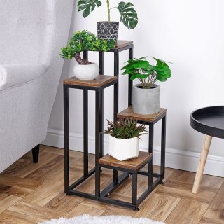 Grupa Orion Sp. z o.o. Kwietnik Stojak na Kwiaty 4-Poziomowy Kaskada Metalowy Loft VILDE 69 cm