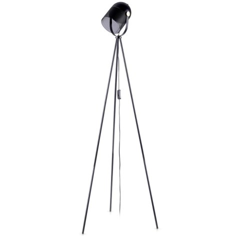 Trends4You Lampa podłogowa metalowa czarna 148 cm